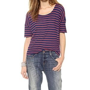 Splendid New Haven Striped Drapey Tee Sz S NWOT